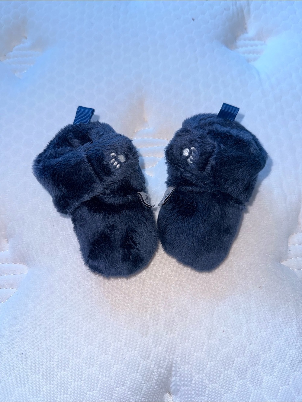 BearPaw Navy Blue Plush Baby Booties 6/9M